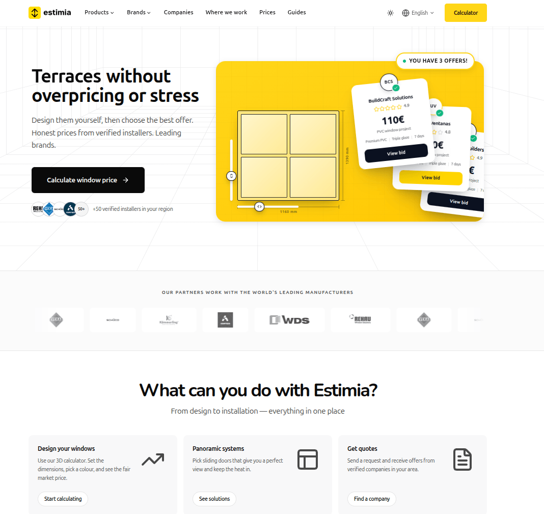 Estimia: Honest Window Prices for All of Spain